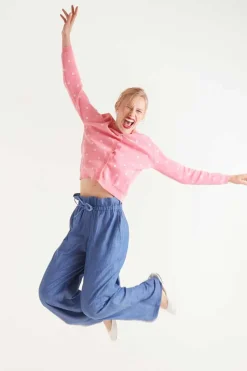 Polka Dot Cardigan - Pink