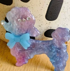 Poodle Acetate Hair Clip
