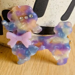 Poodle Acetate Hair Clip