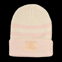 Positive Vibes Beanie - Natural/Faded Pink