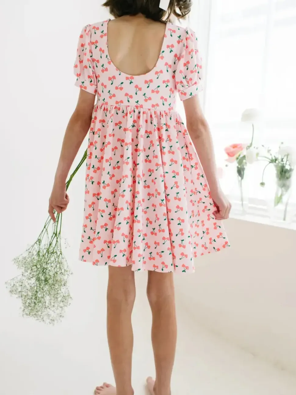 Puff Dress - Cherries