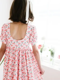 Puff Dress - Cherries