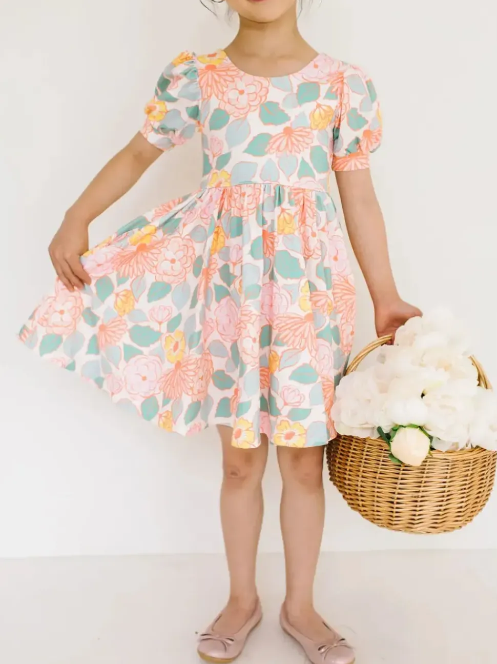 Puff Twirl in Soft Floral