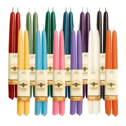 100% Pure Beeswax Tapers - Several Colors