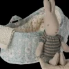 Rabbit in Carry Cot - Blue