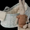Rabbit in Carry Cot - Maroon