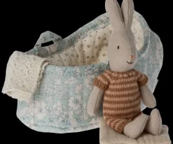 Rabbit in Carry Cot - Maroon