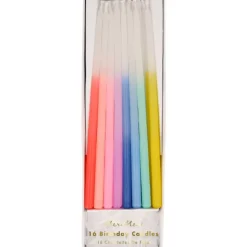 Rainbow Dipped Tapered Candles (x 16)