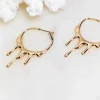 Rain 24K Gold Plated Hoops