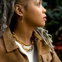 Rain 24K Gold Plated Hoops