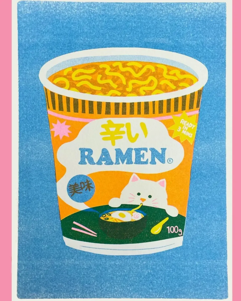 Ramen Riso Print