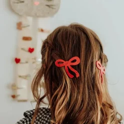 Red Bow Hair Clip