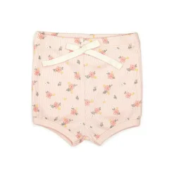 Ribbed Short - Pink Flowers