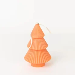 Ribbed Xmas Tree Candle - Several Colors
