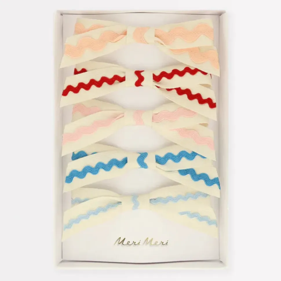 Ric Rac Bow Hair Clips