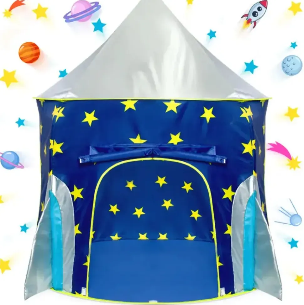 Rocketship Pop Up Tent - Indoor or Outdoor Playhouse