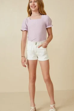 Roll Up Denim Shorts