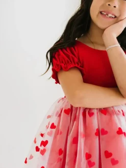 Rose Dress - Heart Print