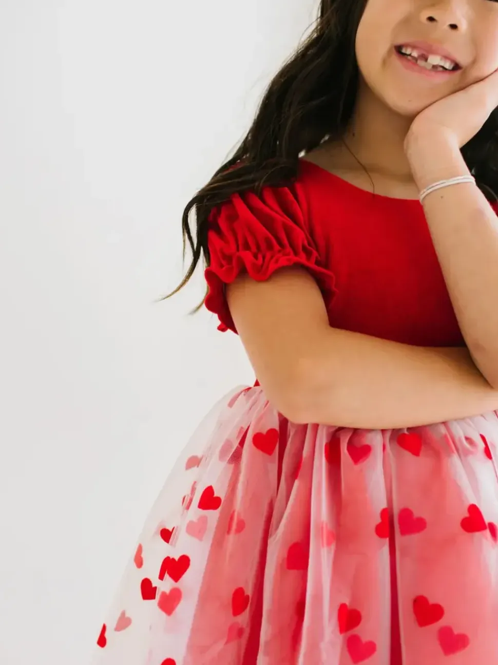 Rose Dress - Heart Print