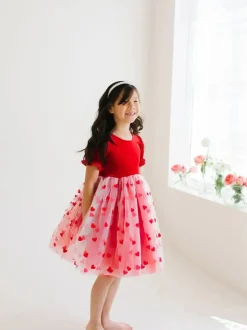 Rose Dress - Heart Print