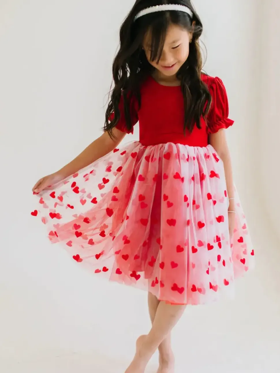 Rose Dress - Heart Print