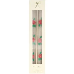 Rose Taper Candles (x2)