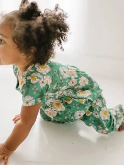 Rosie Romper - Vintage Greens