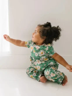 Rosie Romper - Vintage Greens