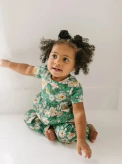 Rosie Romper - Vintage Greens