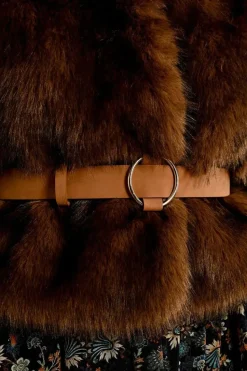 Round Buckle Belt - Camel
