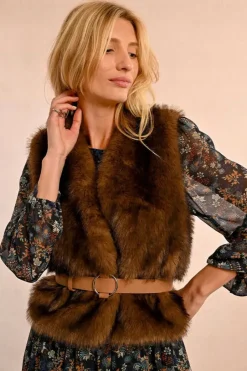 Round Buckle Belt - Camel