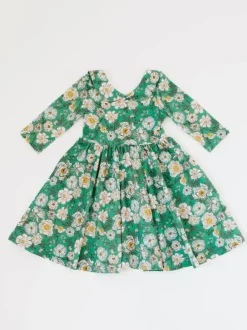 Rubina Twirl Dress - Vintage Greens
