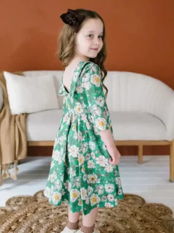 Rubina Twirl Dress - Vintage Greens