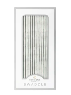Sage Green Stripe Bamboo Swaddle