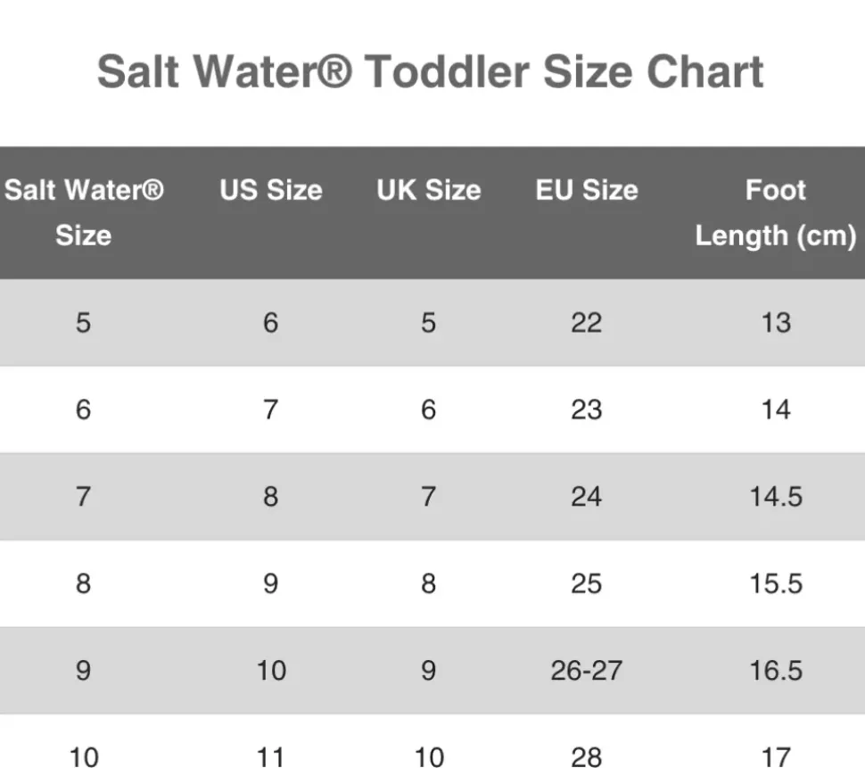 Salt Water Sandals - Black *Last Pair*