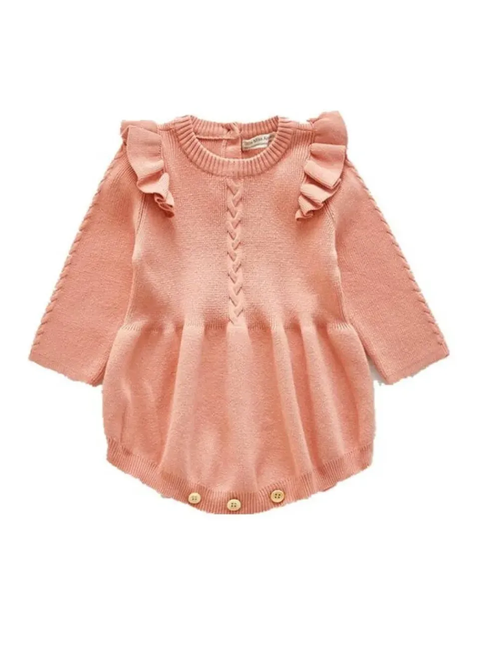 Scarlett Knit Bubble Romper - Peach