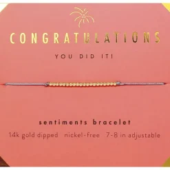 Sentiments Bracelet - GOLD - Congratulations