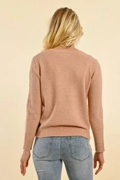 Shimmering Mesh Sweater - Pink
