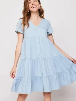 Short Denim Wave Dress
