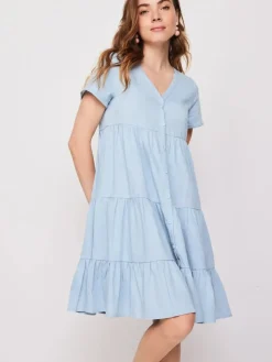 Short Denim Wave Dress