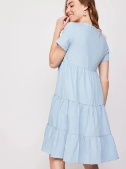 Short Denim Wave Dress