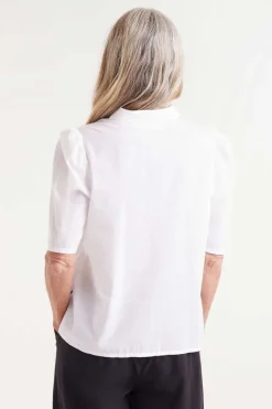 Short Sleeve Embroidered Zebra Print Shirt