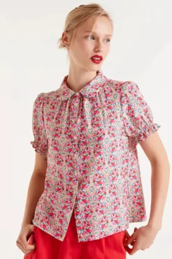 Short Sleeve Floral Print Shirt - Sugar Print