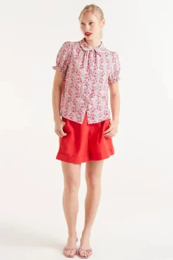 Short Sleeve Floral Print Shirt - Sugar Print