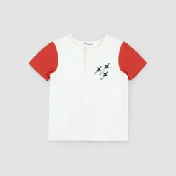 Short-Sleeve Henley Top - Air Show
