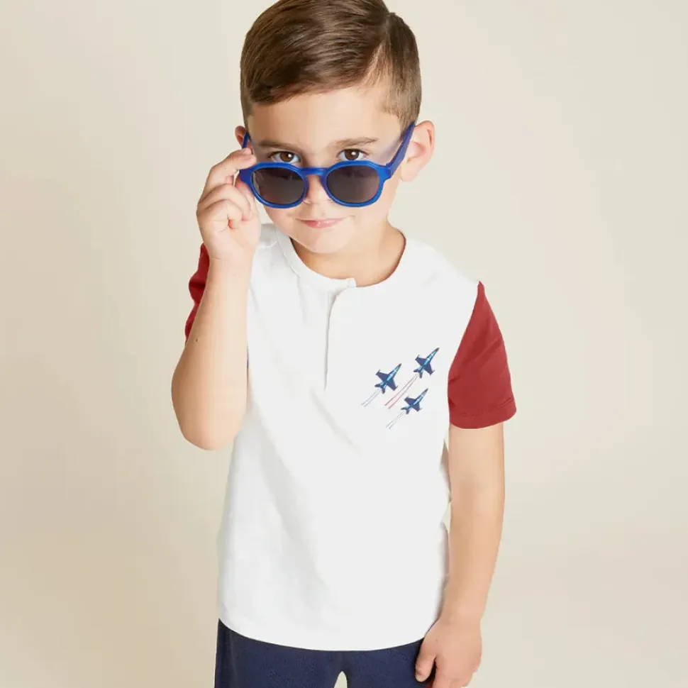 Short-Sleeve Henley Top - Air Show