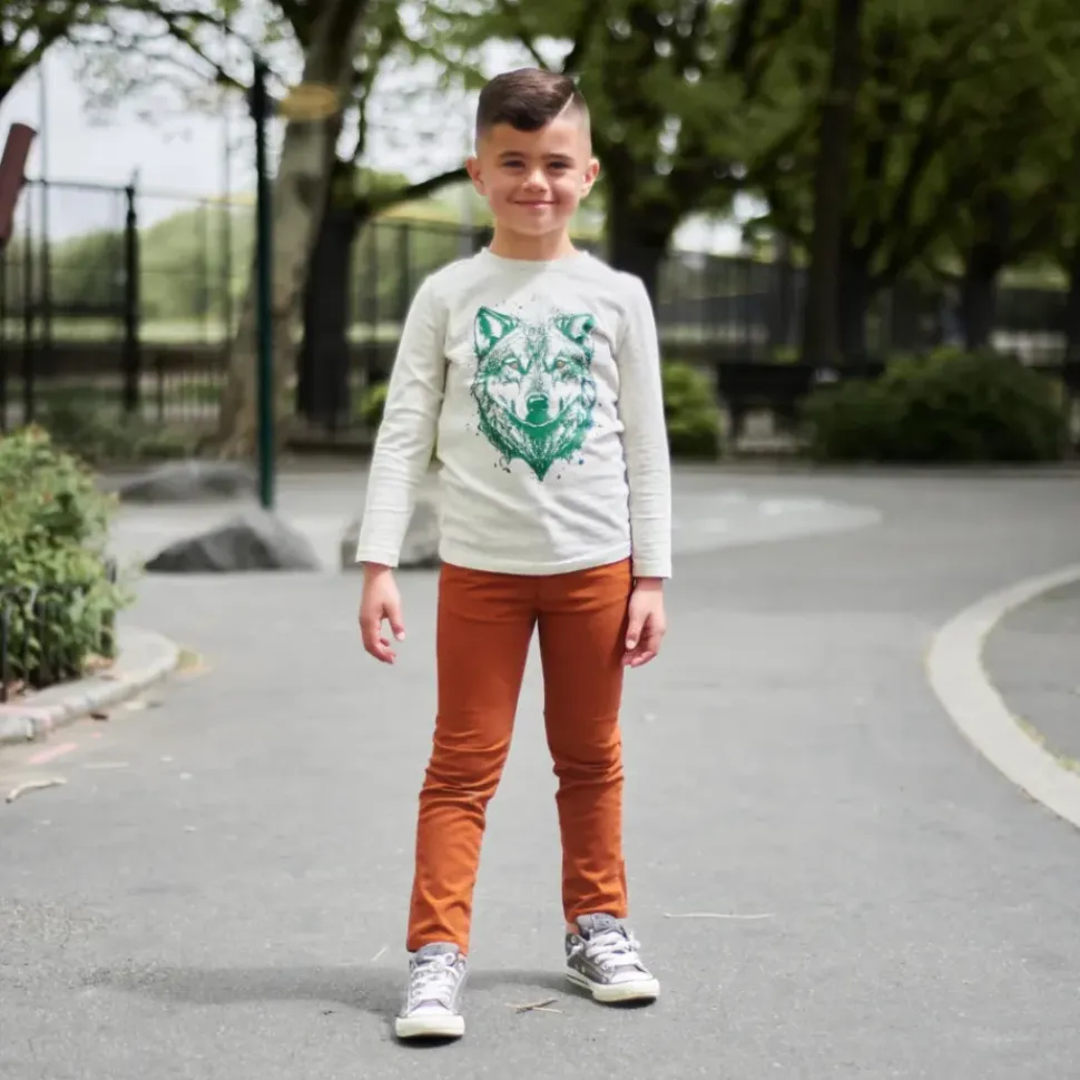 Skinny Twill Pant - Tarracotta