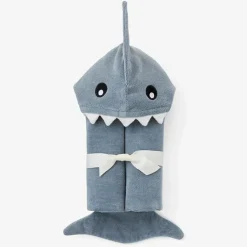 Slate Baby Shark Hooded Bath Wrap
