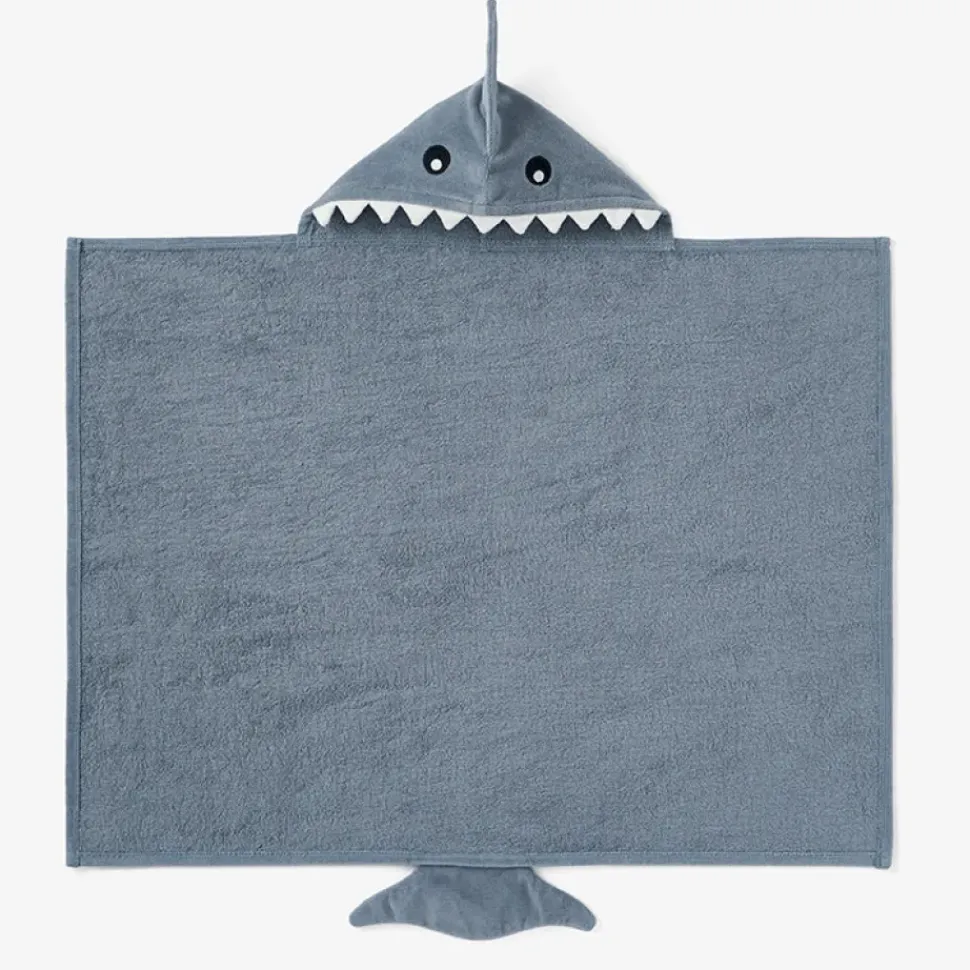 Slate Baby Shark Hooded Bath Wrap