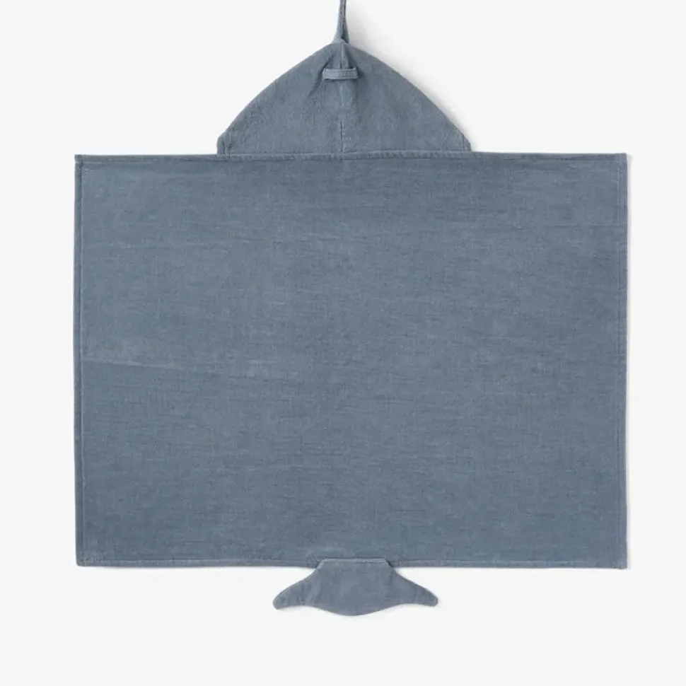 Slate Baby Shark Hooded Bath Wrap